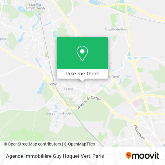 Mapa Agence Immobilière Guy Hoquet Vert