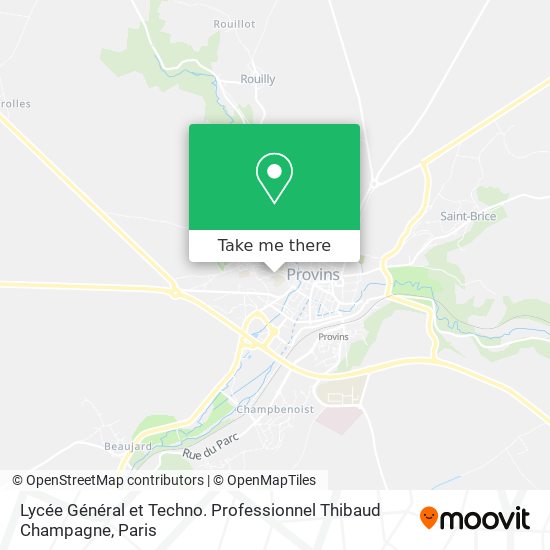 Lycée Général et Techno. Professionnel Thibaud Champagne map