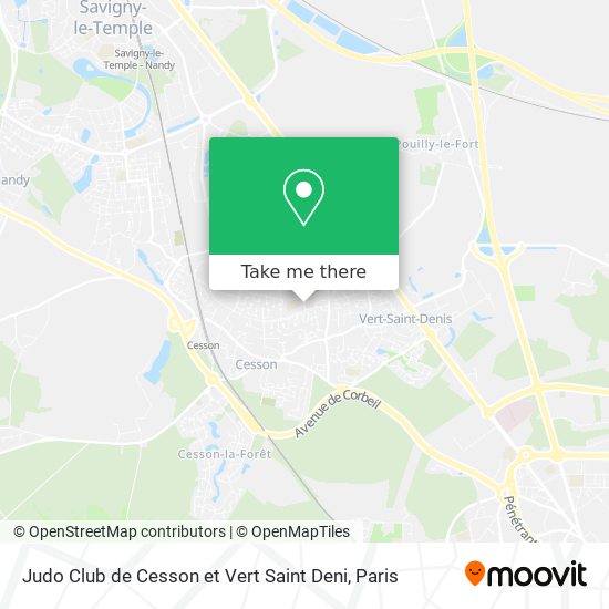 Mapa Judo Club de Cesson et Vert Saint Deni