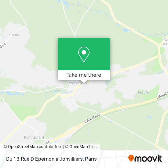 Mapa Du 13 Rue D Epernon a Jonvilliers