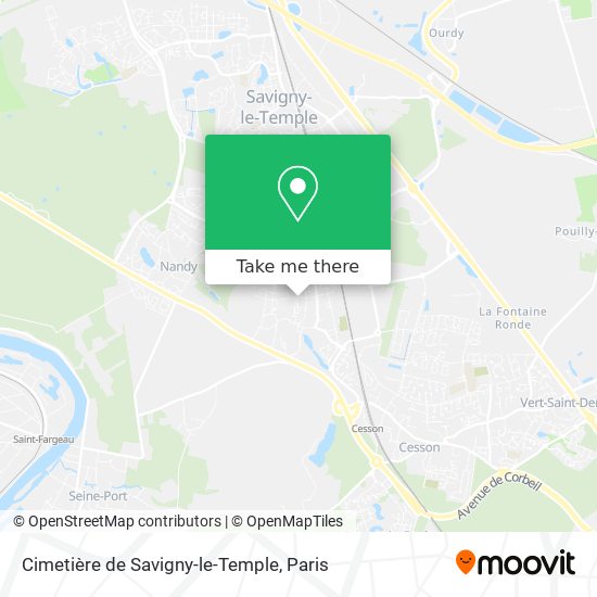 Mapa Cimetière de Savigny-le-Temple