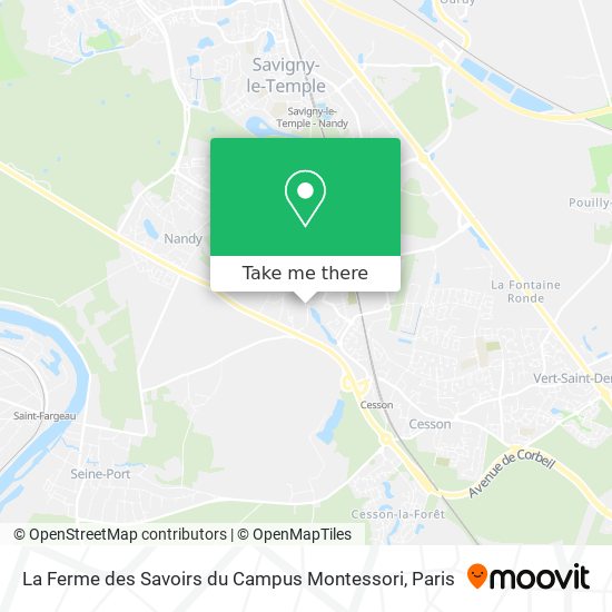 Mapa La Ferme des Savoirs du Campus Montessori