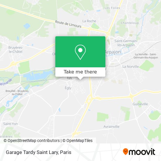 Garage Tardy Saint Lary map