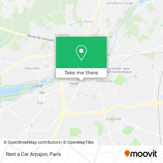 Rent a Car Arpajon map