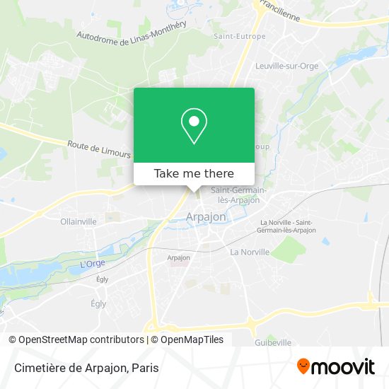 Cimetière de Arpajon map