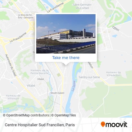 Centre Hospitalier Sud Francilien map