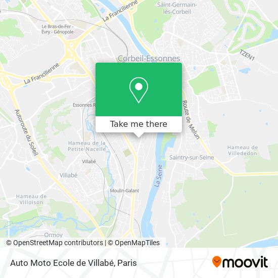 Auto Moto Ecole de Villabé map