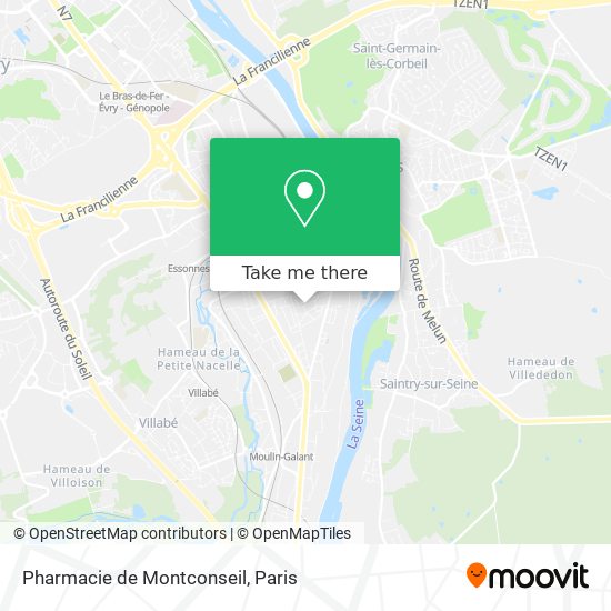 Mapa Pharmacie de Montconseil