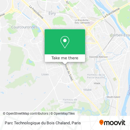 Mapa Parc Technologique du Bois Chaland