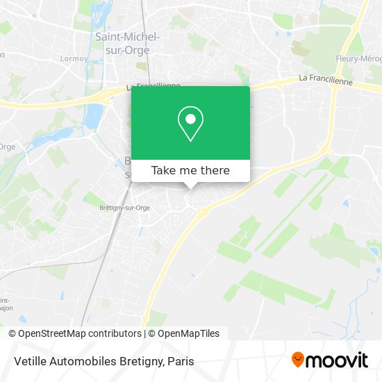 Vetille Automobiles Bretigny map