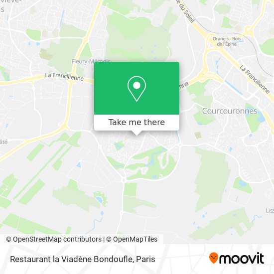Mapa Restaurant la Viadène Bondoufle