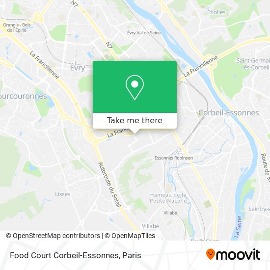 Mapa Food Court Corbeil-Essonnes