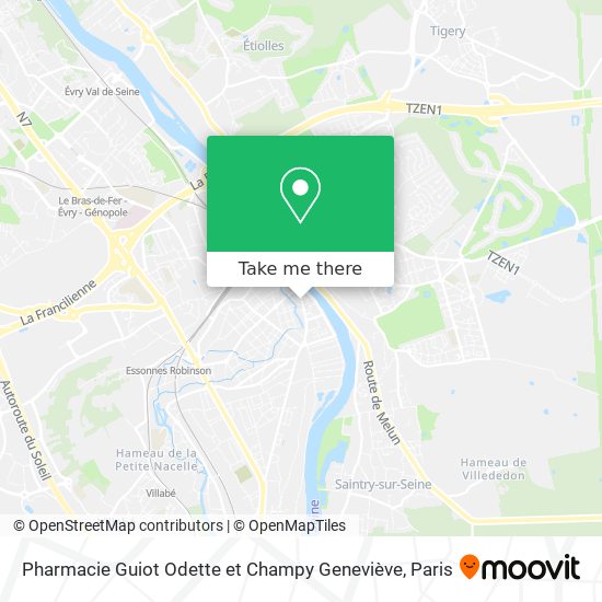 Mapa Pharmacie Guiot Odette et Champy Geneviève