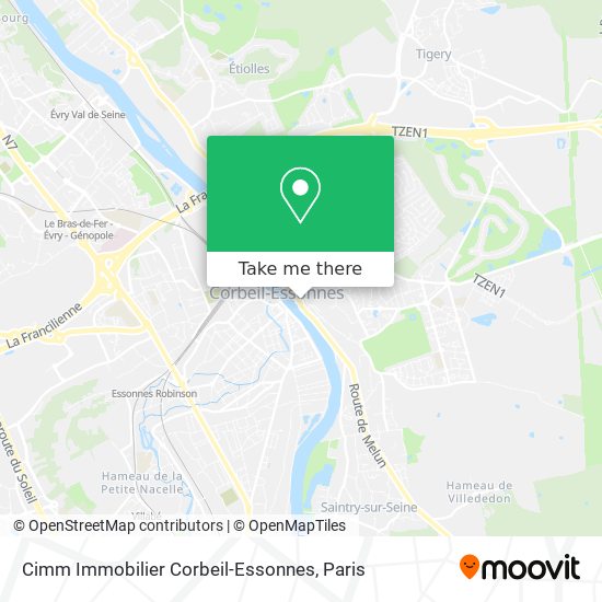 Cimm Immobilier Corbeil-Essonnes map