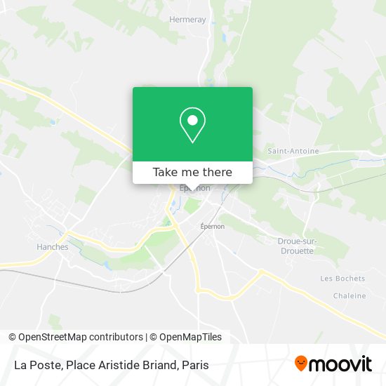 La Poste, Place Aristide Briand map