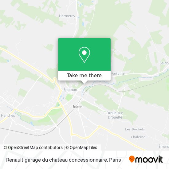 Mapa Renault garage du chateau concessionnaire