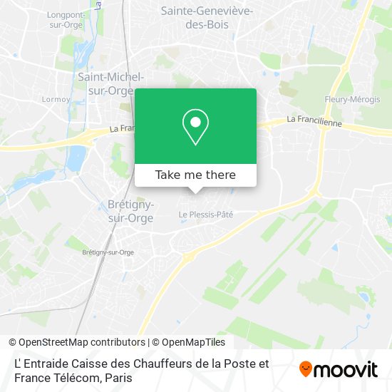 Mapa L' Entraide Caisse des Chauffeurs de la Poste et France Télécom