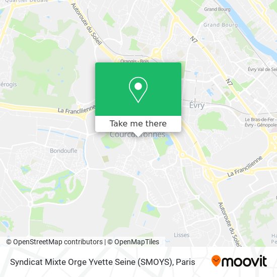 Syndicat Mixte Orge Yvette Seine (SMOYS) map