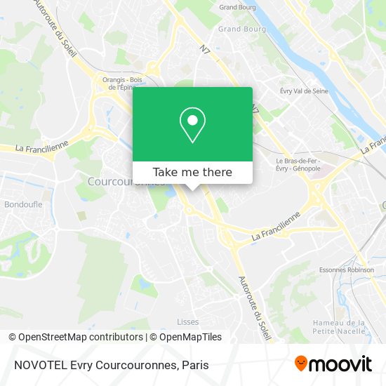 NOVOTEL Evry Courcouronnes map