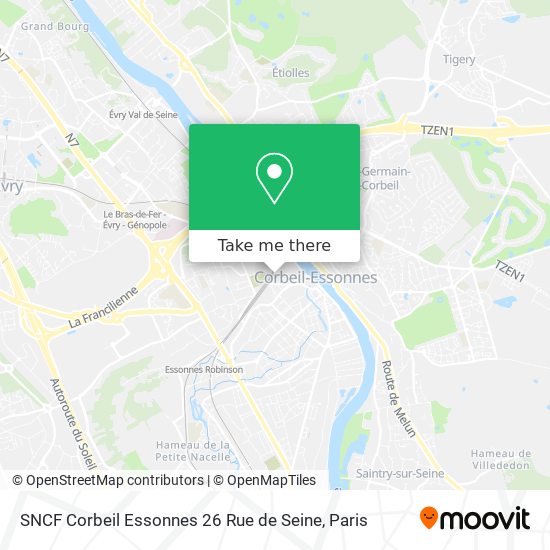 SNCF Corbeil Essonnes 26 Rue de Seine map