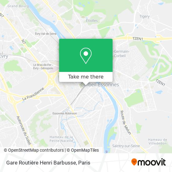 Mapa Gare Routière Henri Barbusse
