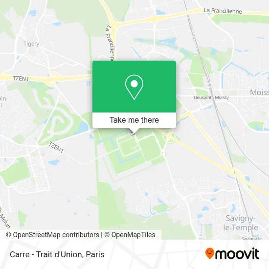 Carre - Trait d'Union map