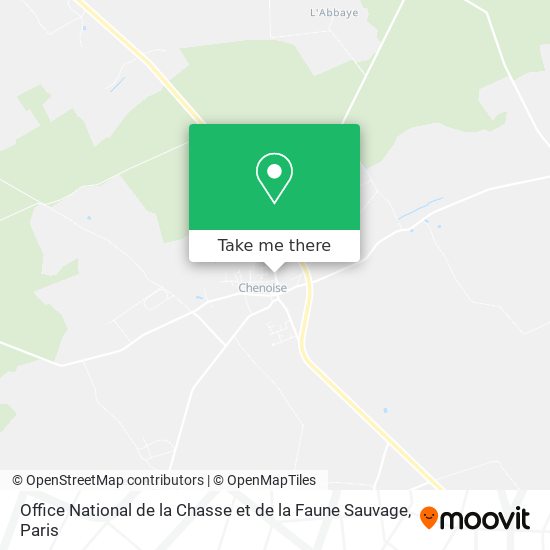 Mapa Office National de la Chasse et de la Faune Sauvage