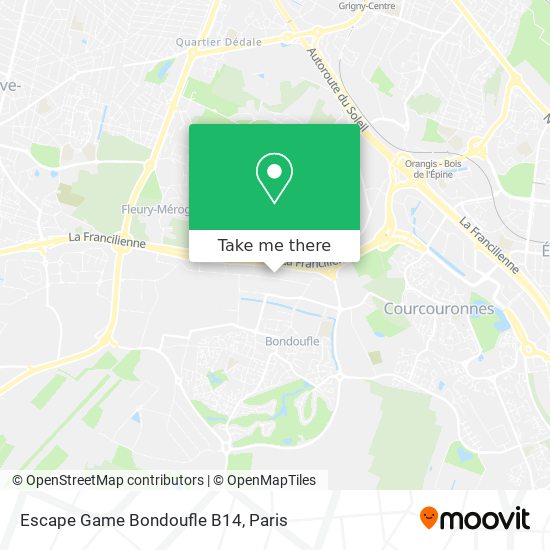 Escape Game Bondoufle B14 map