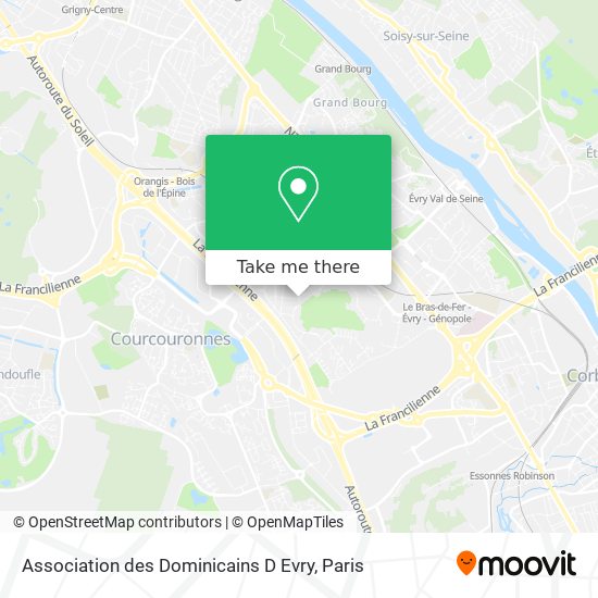 Mapa Association des Dominicains D Evry