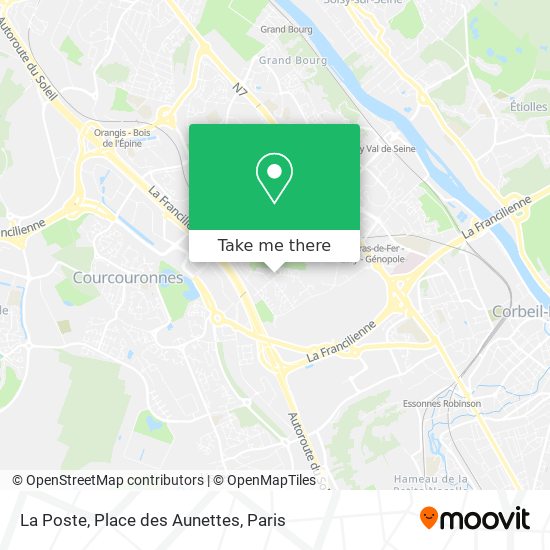 La Poste, Place des Aunettes map