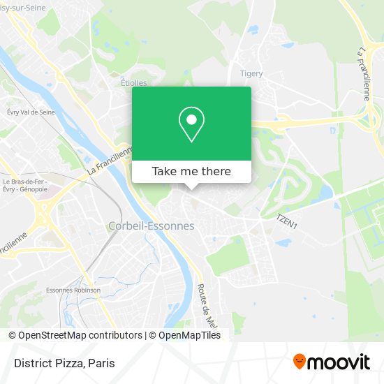 Mapa District Pizza