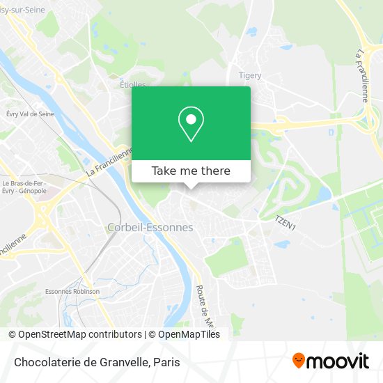 Mapa Chocolaterie de Granvelle