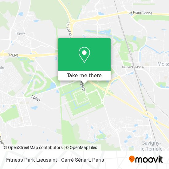 Fitness Park Lieusaint - Carré Sénart map