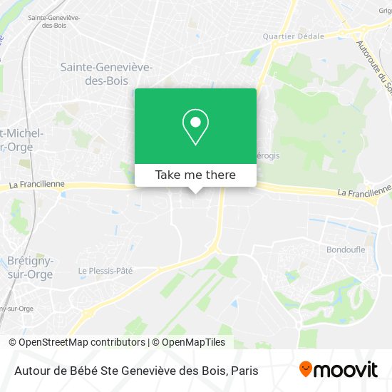 Autour de Bébé Ste Geneviève des Bois map