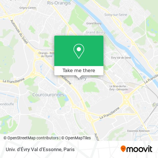 Mapa Univ. d'Évry Val d'Essonne