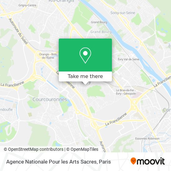 Agence Nationale Pour les Arts Sacres map