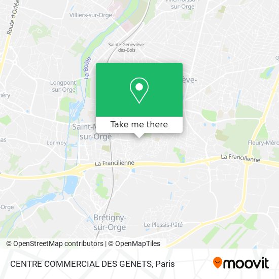 CENTRE COMMERCIAL DES GENETS map