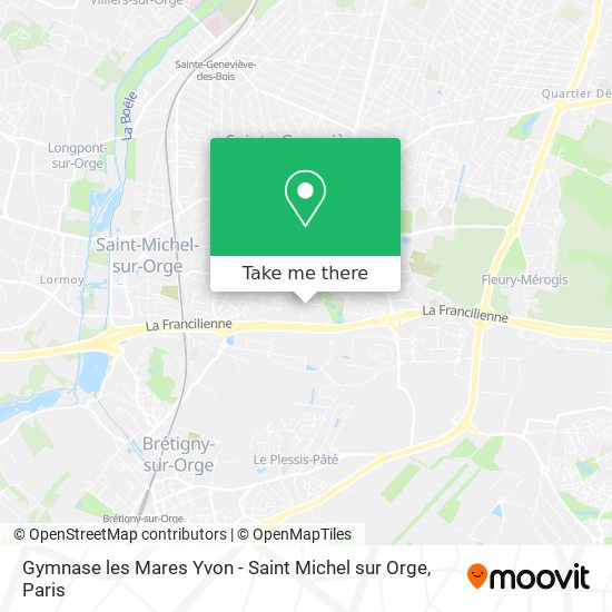 Gymnase les Mares Yvon - Saint Michel sur Orge map
