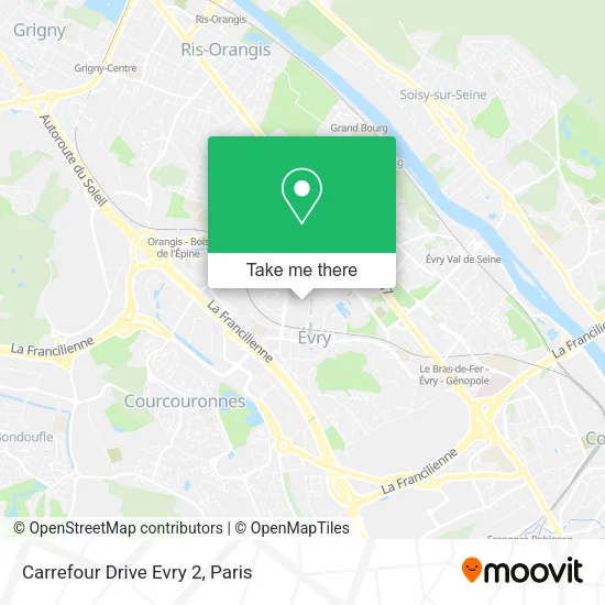 Carrefour Drive Evry 2 map