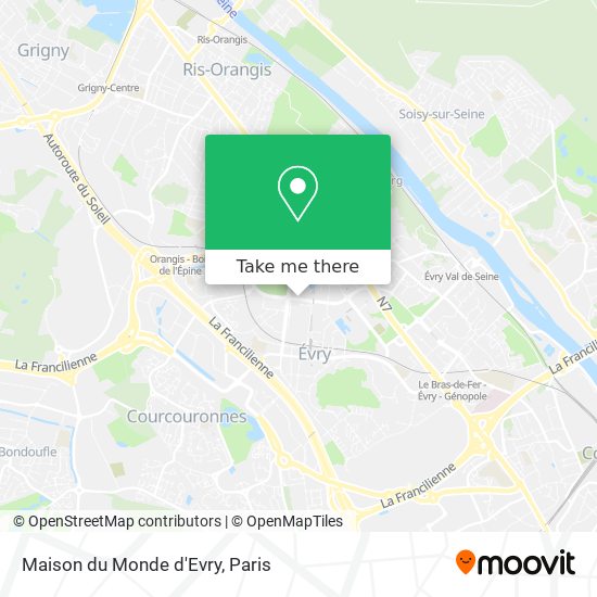 Mapa Maison du Monde d'Evry