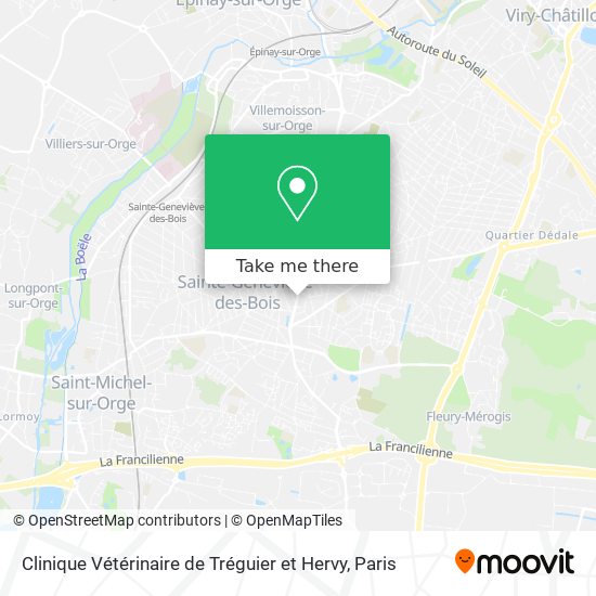 Clinique Vétérinaire de Tréguier et Hervy map