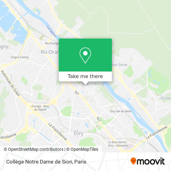 Mapa Collège Notre Dame de Sion