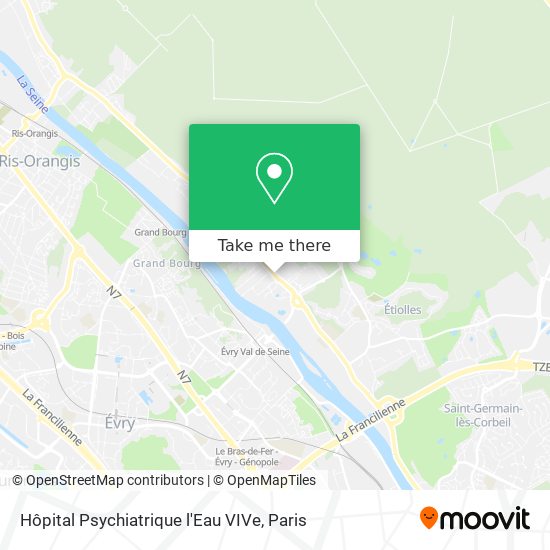 Mapa Hôpital Psychiatrique l'Eau VIVe