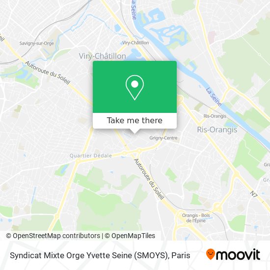 Mapa Syndicat Mixte Orge Yvette Seine (SMOYS)