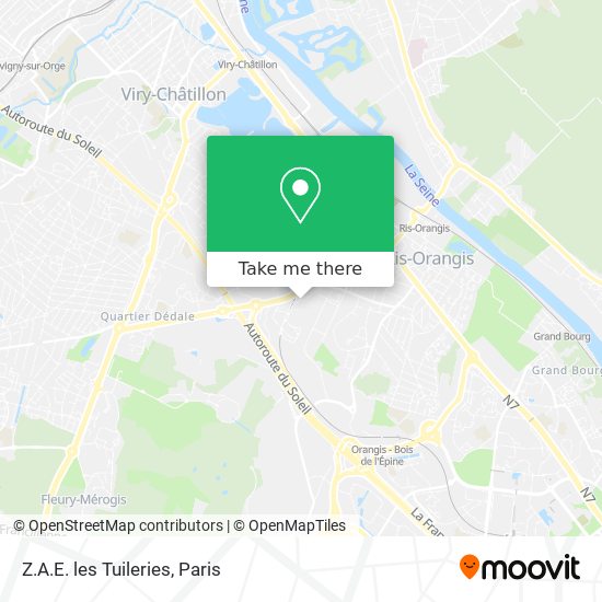 Mapa Z.A.E. les Tuileries