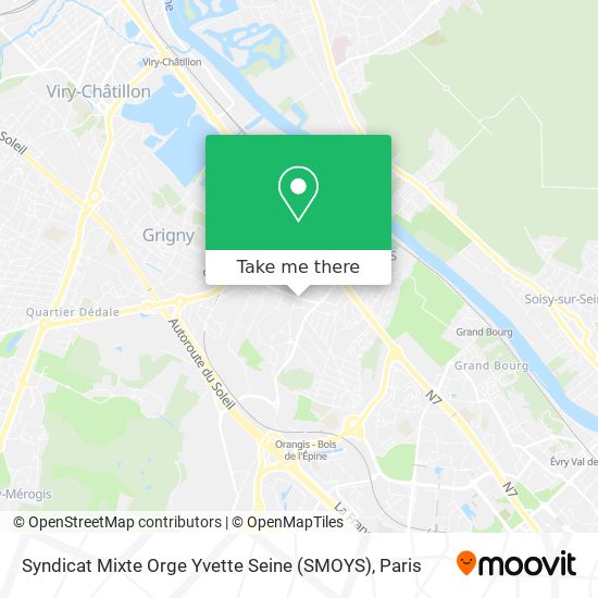 Mapa Syndicat Mixte Orge Yvette Seine (SMOYS)