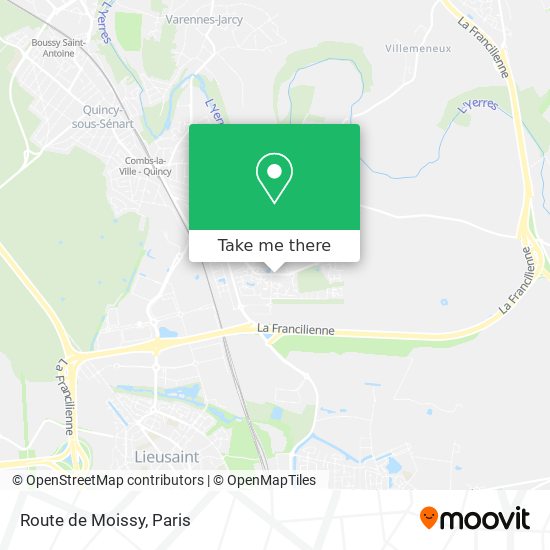 Mapa Route de Moissy