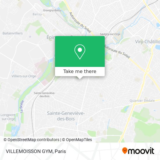 Mapa VILLEMOISSON GYM