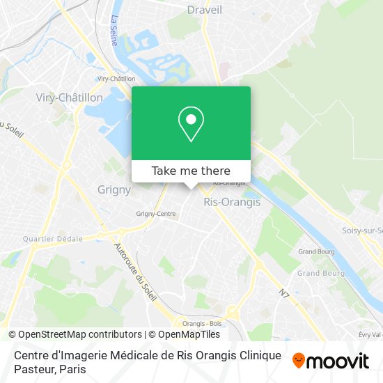 Mapa Centre d'Imagerie Médicale de Ris Orangis Clinique Pasteur