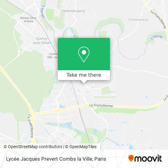 Lycée Jacques Prevert Combs la Ville map